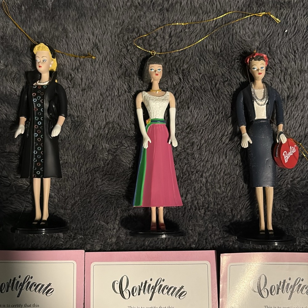 Classic Barbie Ornament set of 3
